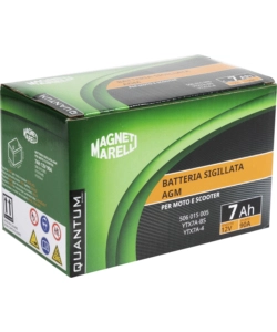 Magneti marelli batteria moto e scooter 7ah 12v 90a tecnologia agm sigillata polo positivo sinistro